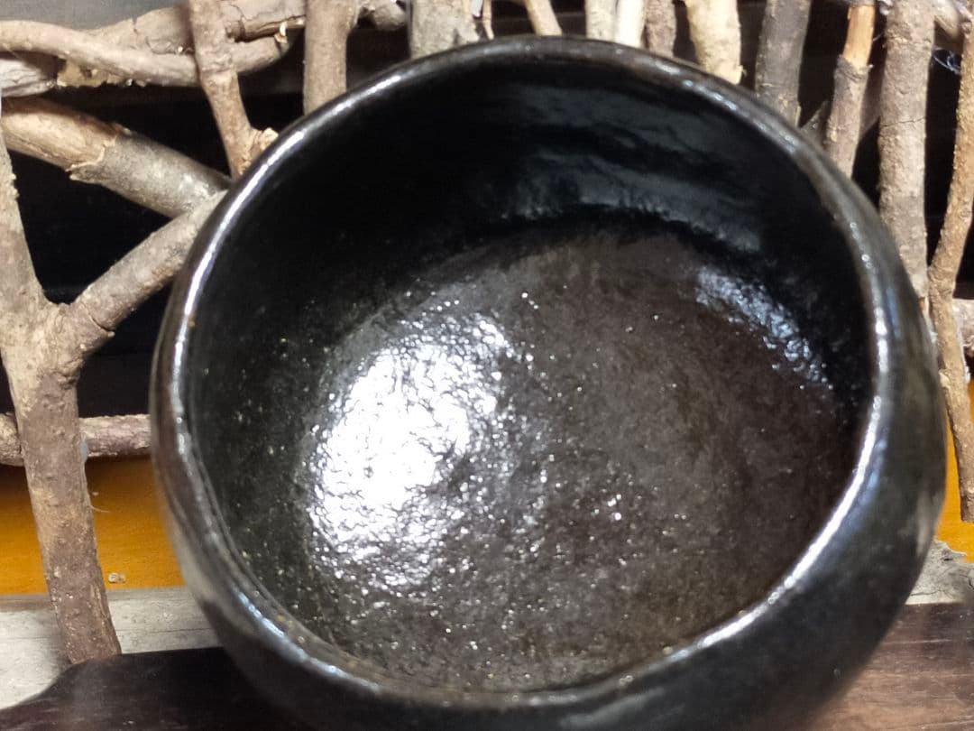 ♥値下げ！♥黒楽茶碗　楽茶碗　在銘　茶道具　茶碗　骨董　古玩