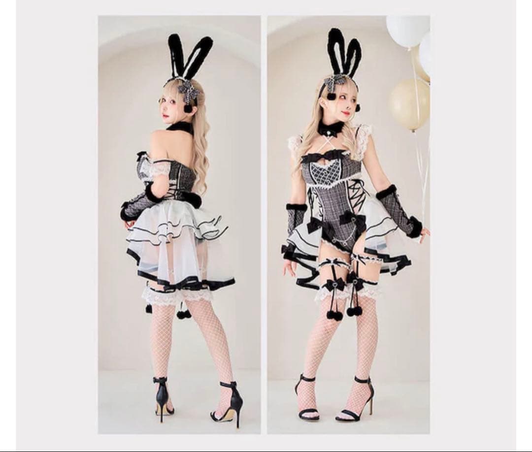 ベルチュールツイードバニー 黒 マリームーン