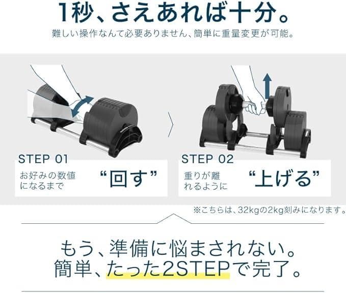 ①フレックスベル 20kg ダンベル