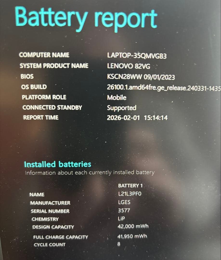 【ジャンク】Lenovo IdeaPad1-15AMN7