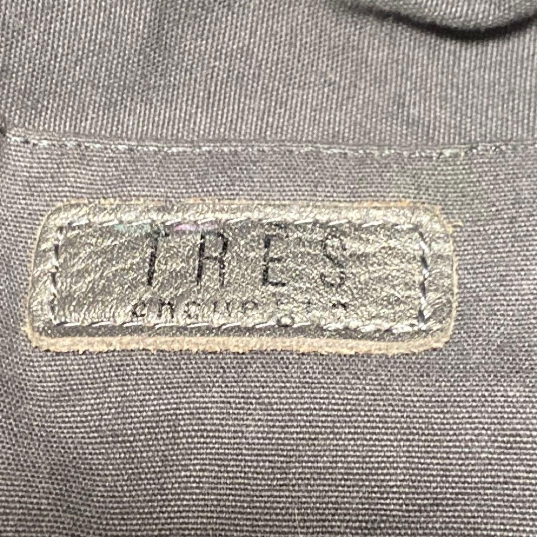 【TRES 】スタッズ　ショルダー　レザー　本革　Y2K トートバッグ　ブロンズ