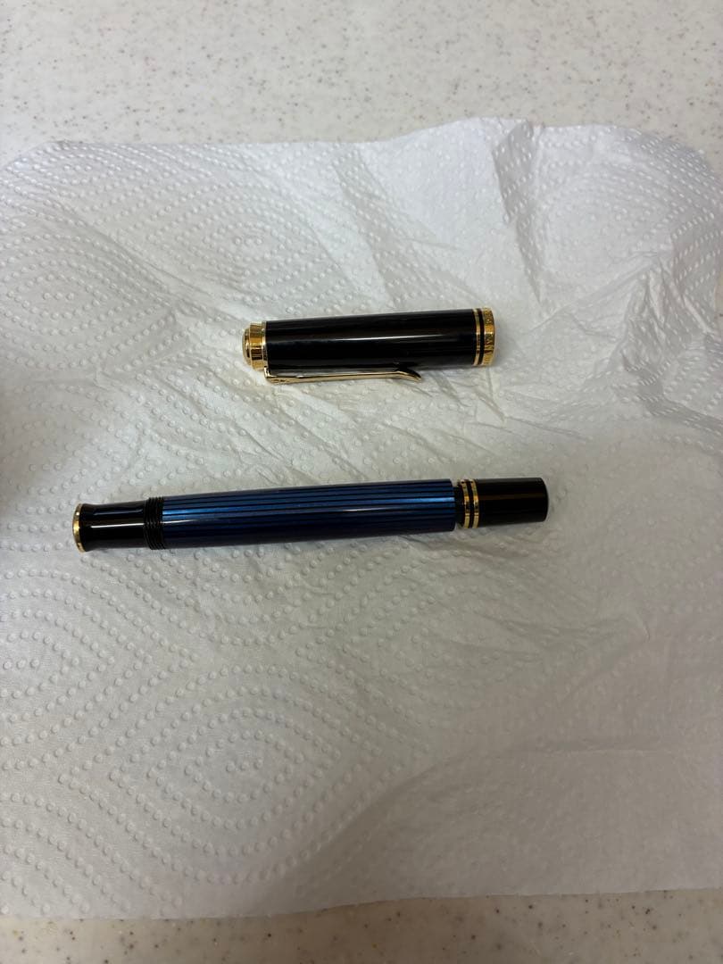 ブランド: Pelikan Souveran M600 ブルー縞 万年筆F