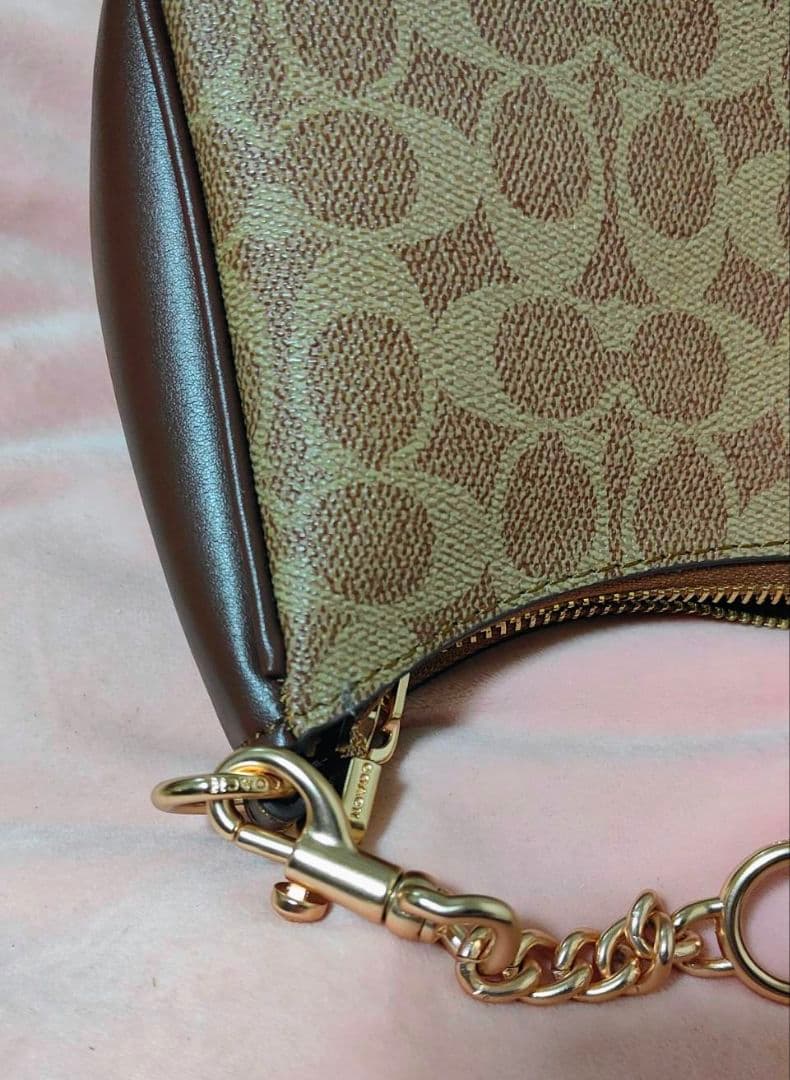 COACH テリ ショルダーバッグ ハンドバッグ シグネチャー キャンバス