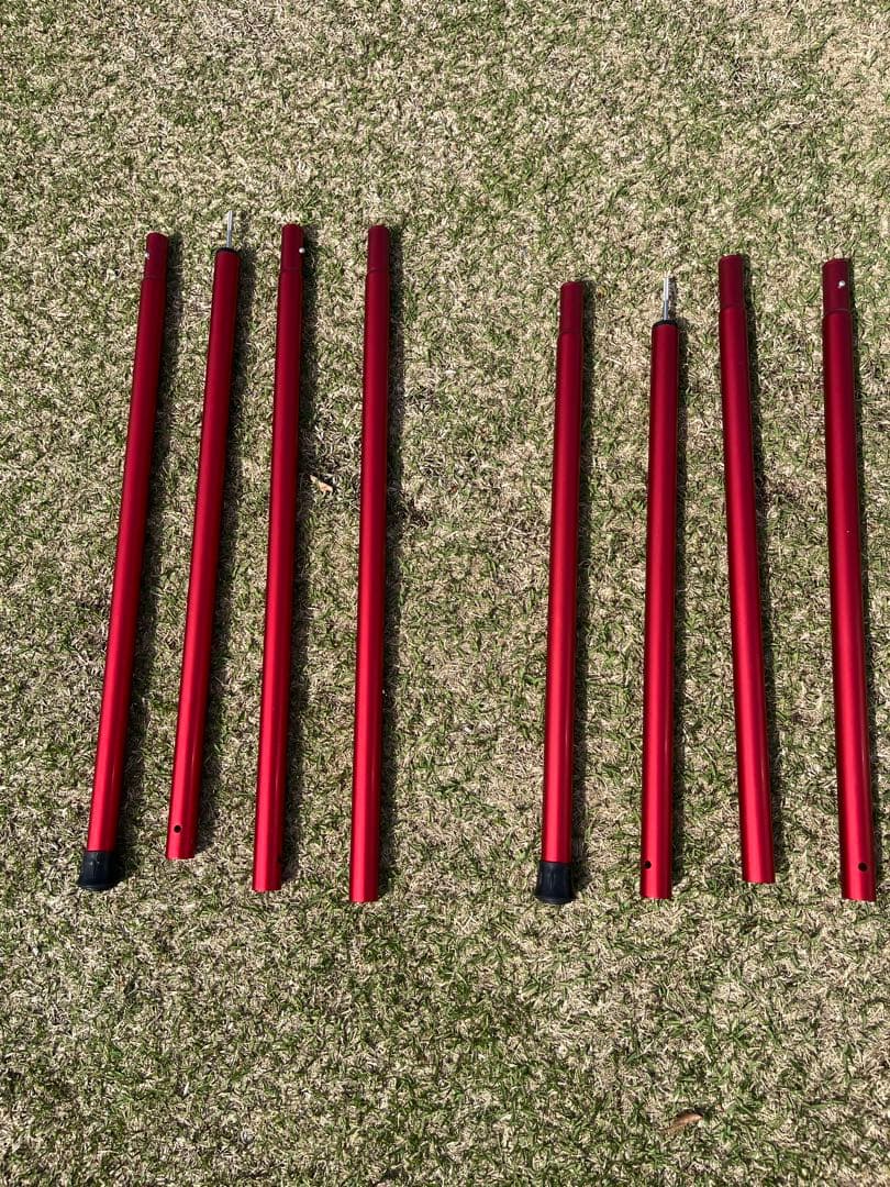 スノーピーク ウィングポールレッド280cm、240cm 各1本