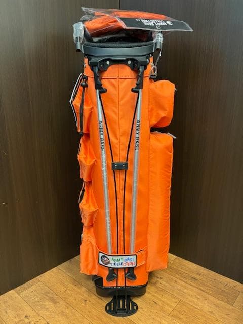 アーミーベース U.S. NAVY スタンドキャディバッグ オレンジ 新品