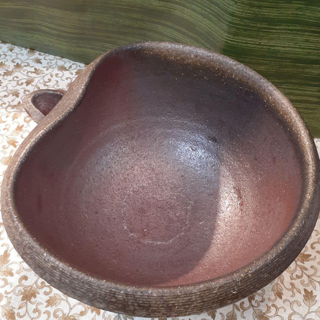 市野清治作～丹波立杭焼～焼締片口深鉢