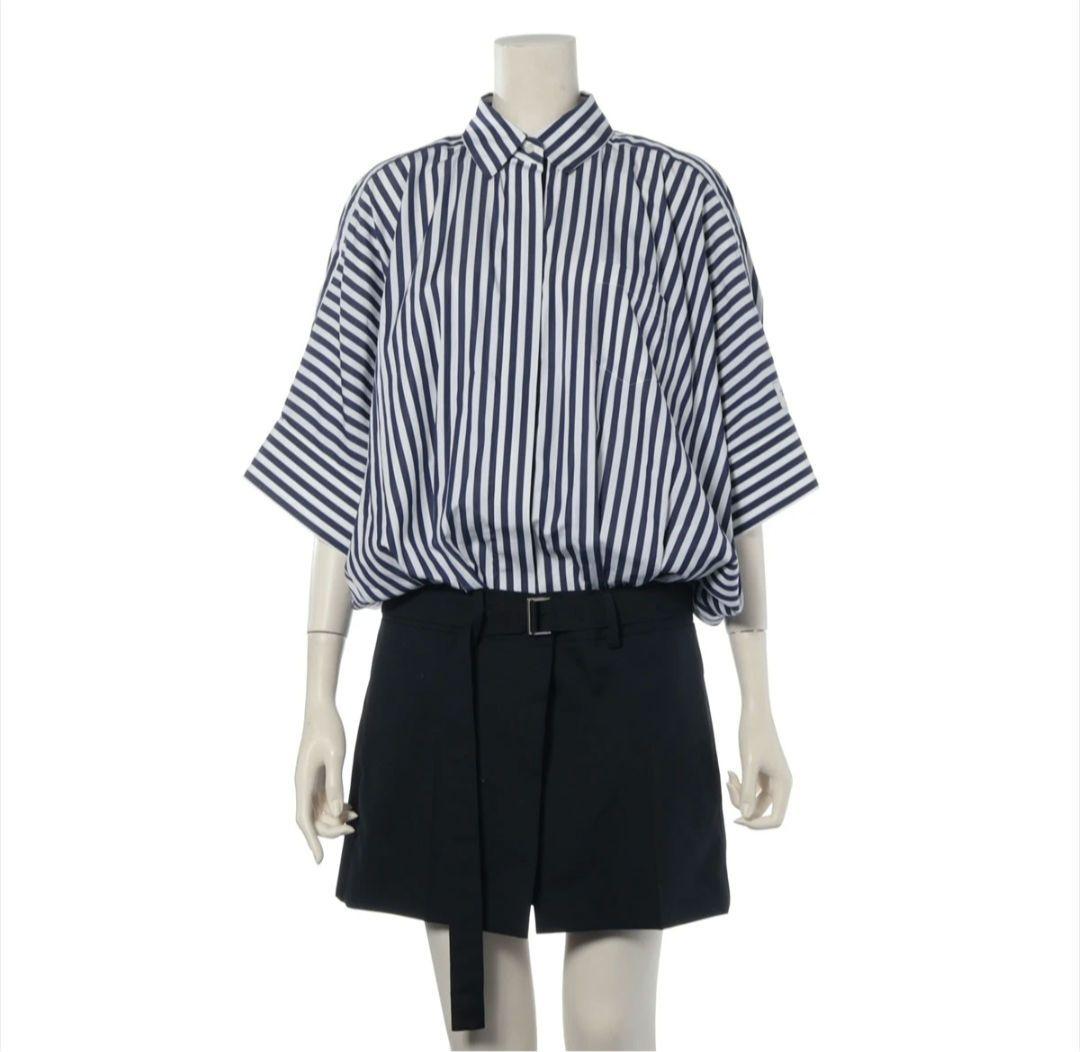 sacai サカイ THOMAS MASON ハーフスリーブシャツワンピース