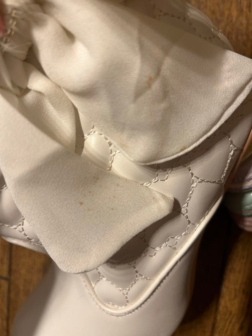 夢展望 マカロンブーツ ホワイト