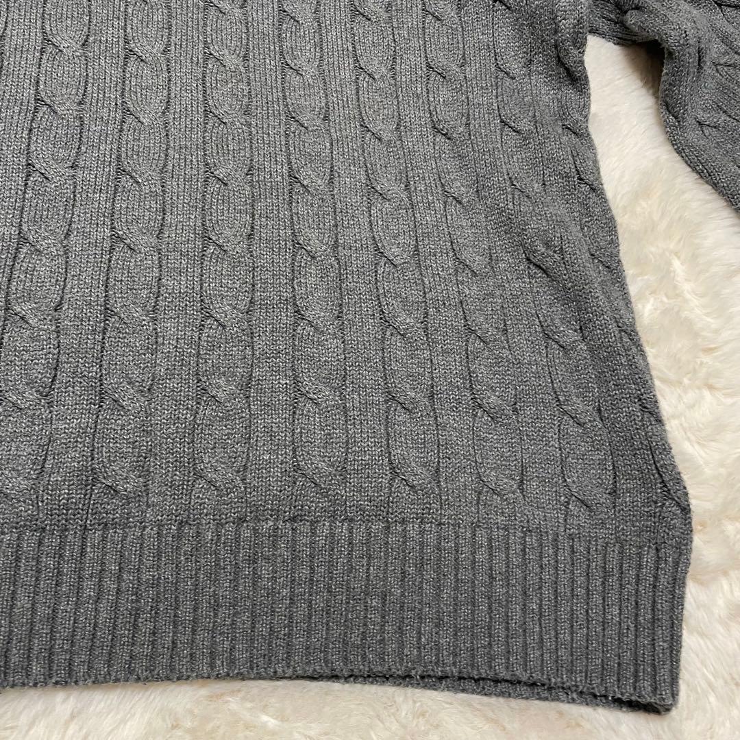 ポロラルフローレン　L ケーブルニット　コットン　ポニー　クルーネック　セーター