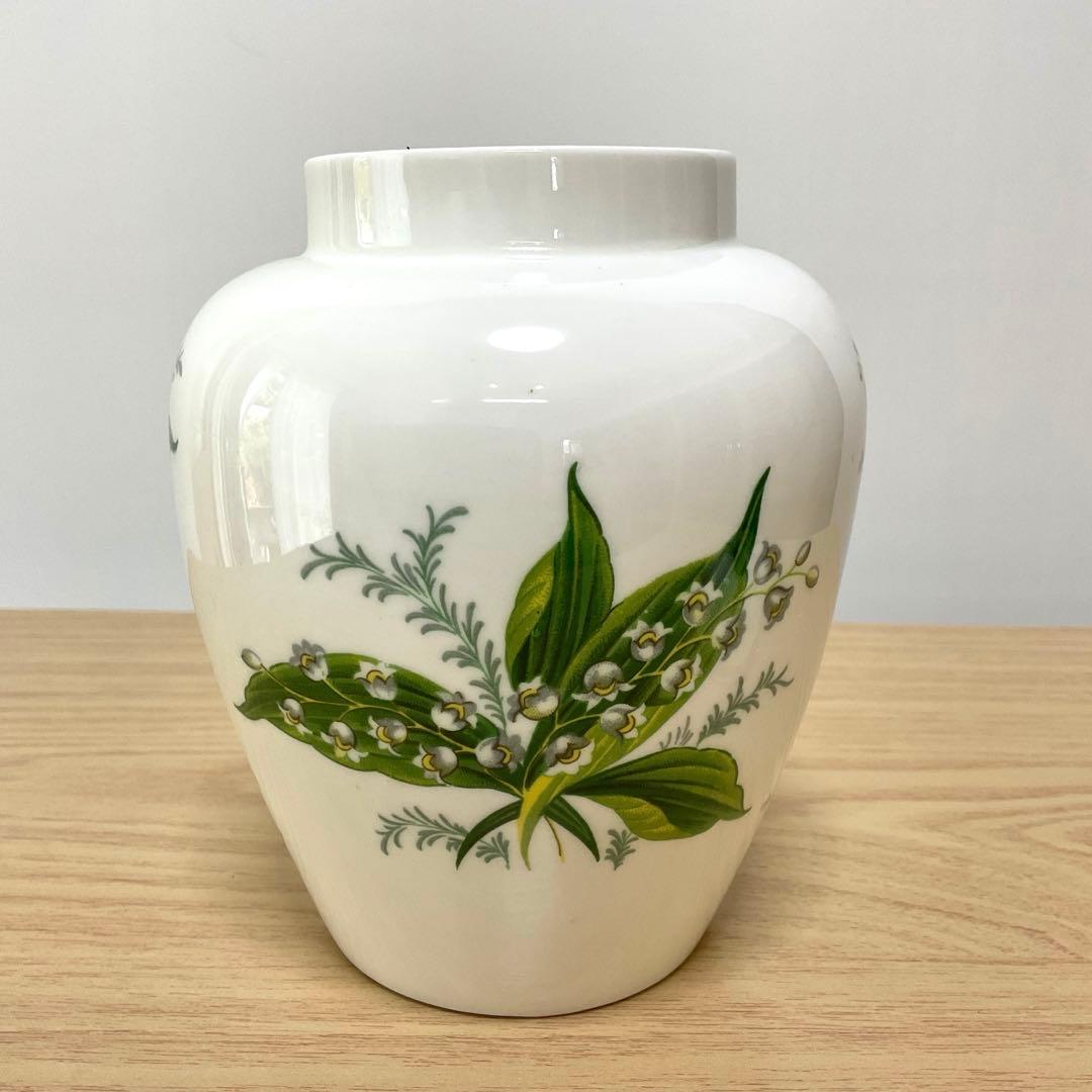 イギリス　ハマースレイ　すずらん　ジンジャージャー　ティーキャディ　約15cm