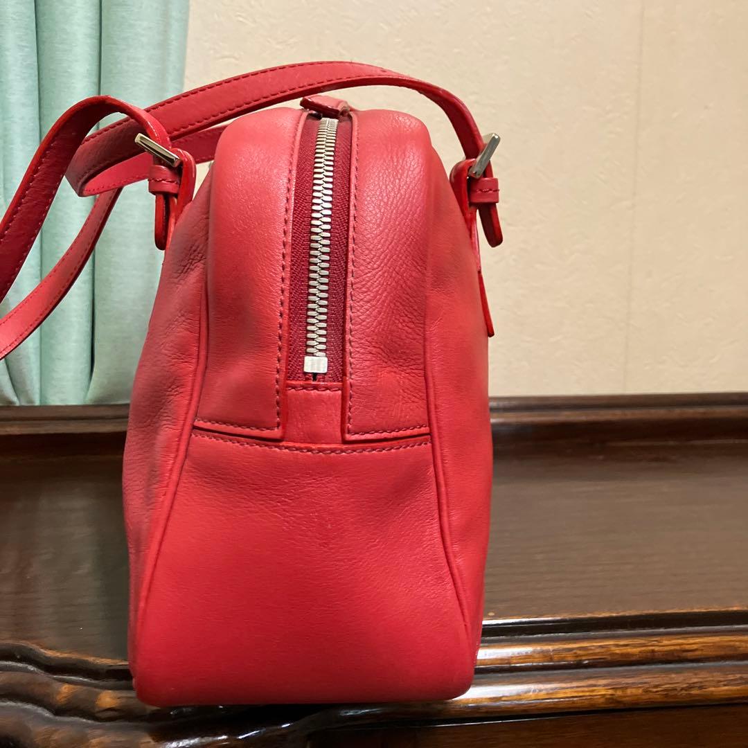 【超希少】バーバリー赤 レザー ハンドバッグ