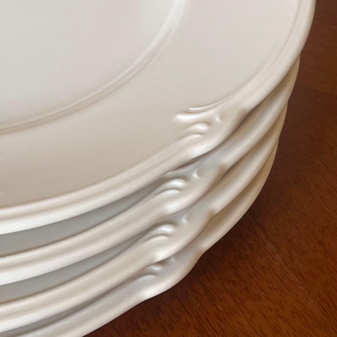 【新品】フランス製　ジアン★ロカイユブラン★ディナー皿　4枚