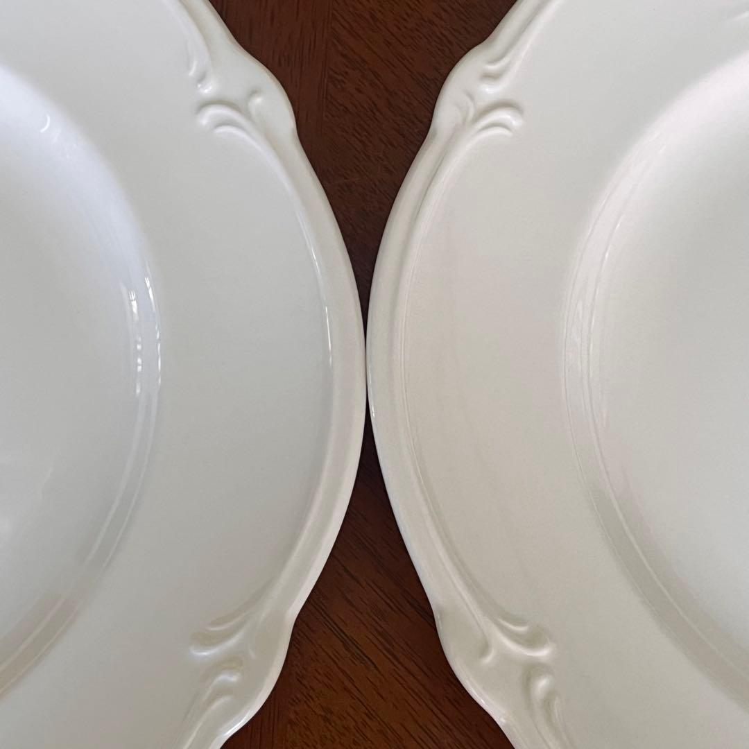 【新品】フランス製　ジアン★ロカイユブラン★ディナー皿　4枚