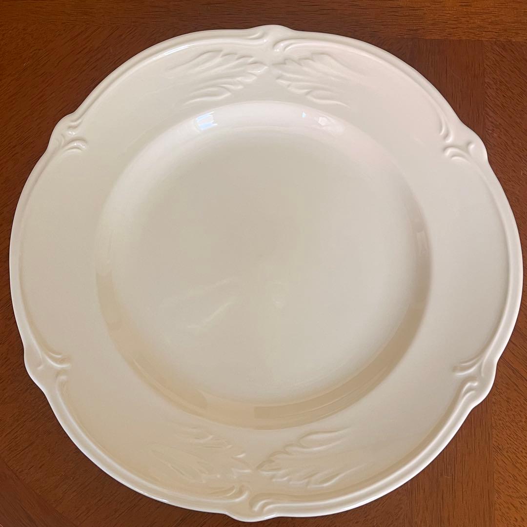 【新品】フランス製　ジアン★ロカイユブラン★ディナー皿　4枚