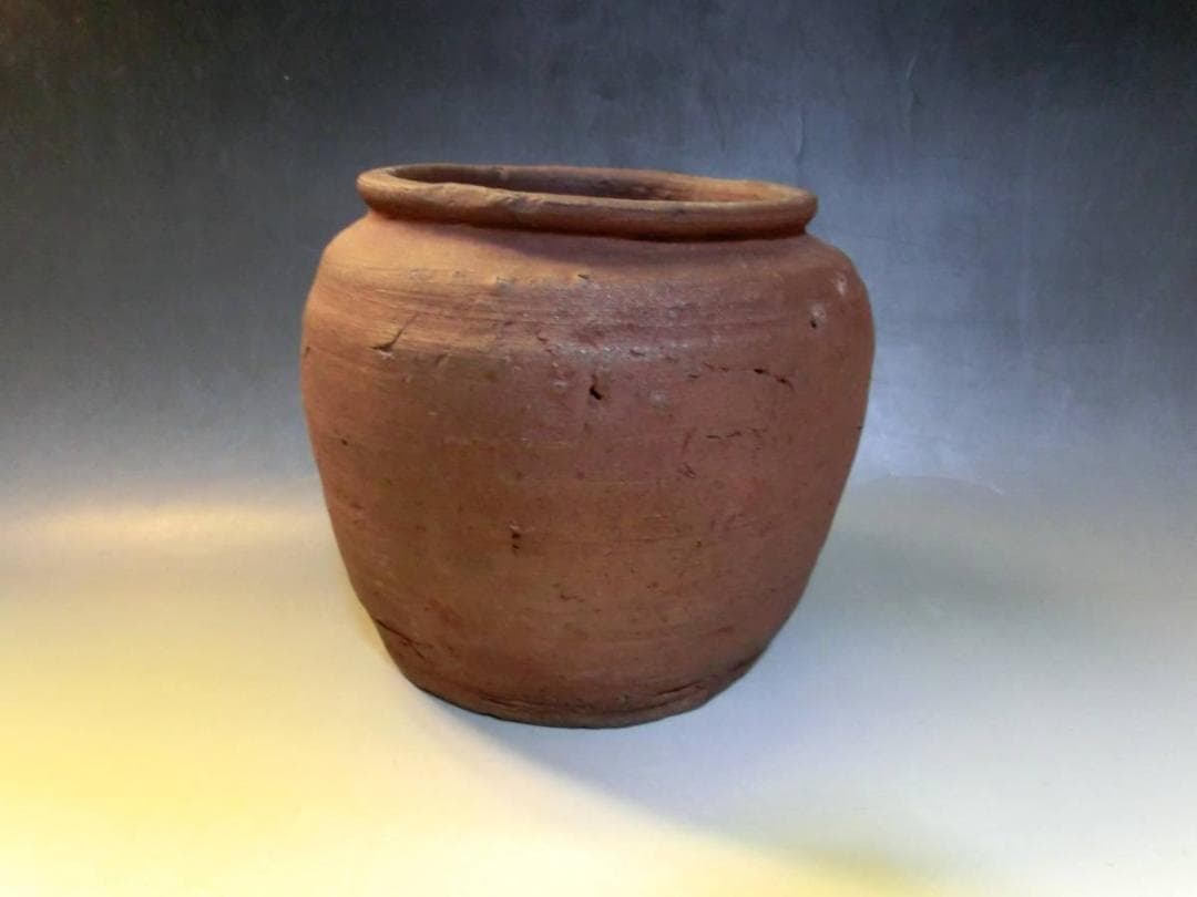 壷■古備前 船壺 古壷 お歯黒壷 鉄漿 古い甕 江戸期 古美術 時代物 骨董品■