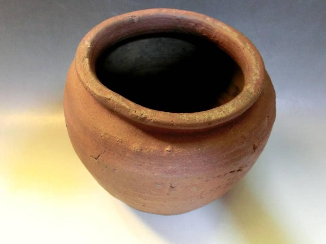 壷■古備前 船壺 古壷 お歯黒壷 鉄漿 古い甕 江戸期 古美術 時代物 骨董品■