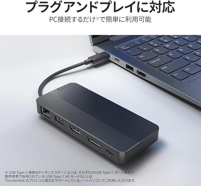 Lenovo USB Type-C デュアルディスプレイ トラベルドック
