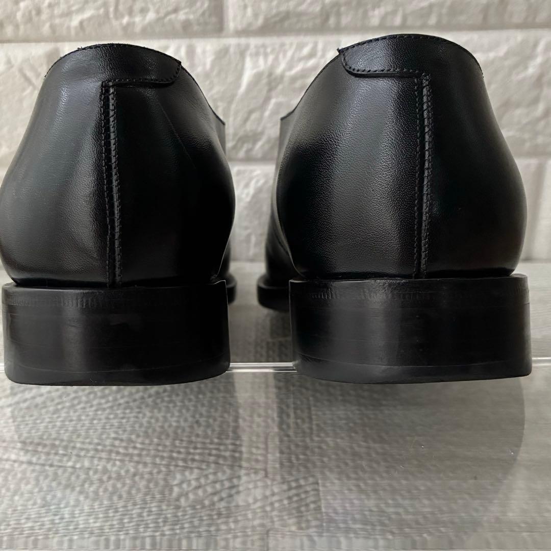 ユナイテッドアローズ 革靴 黒 UK7 シングルモンクストラップ フォーマル