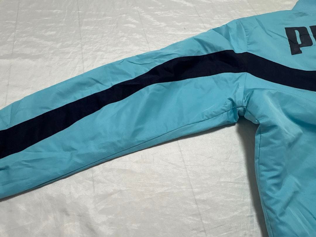 PUMA トラックジャケット　ジャージ　水色　ビッグロゴ　　大きいサイズ　O