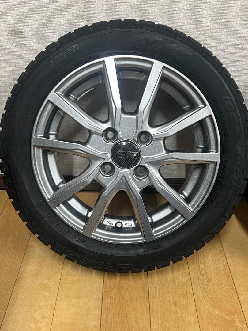SR 14インチホイール＆165/55R14スタッドレスタイヤ（4本セット）