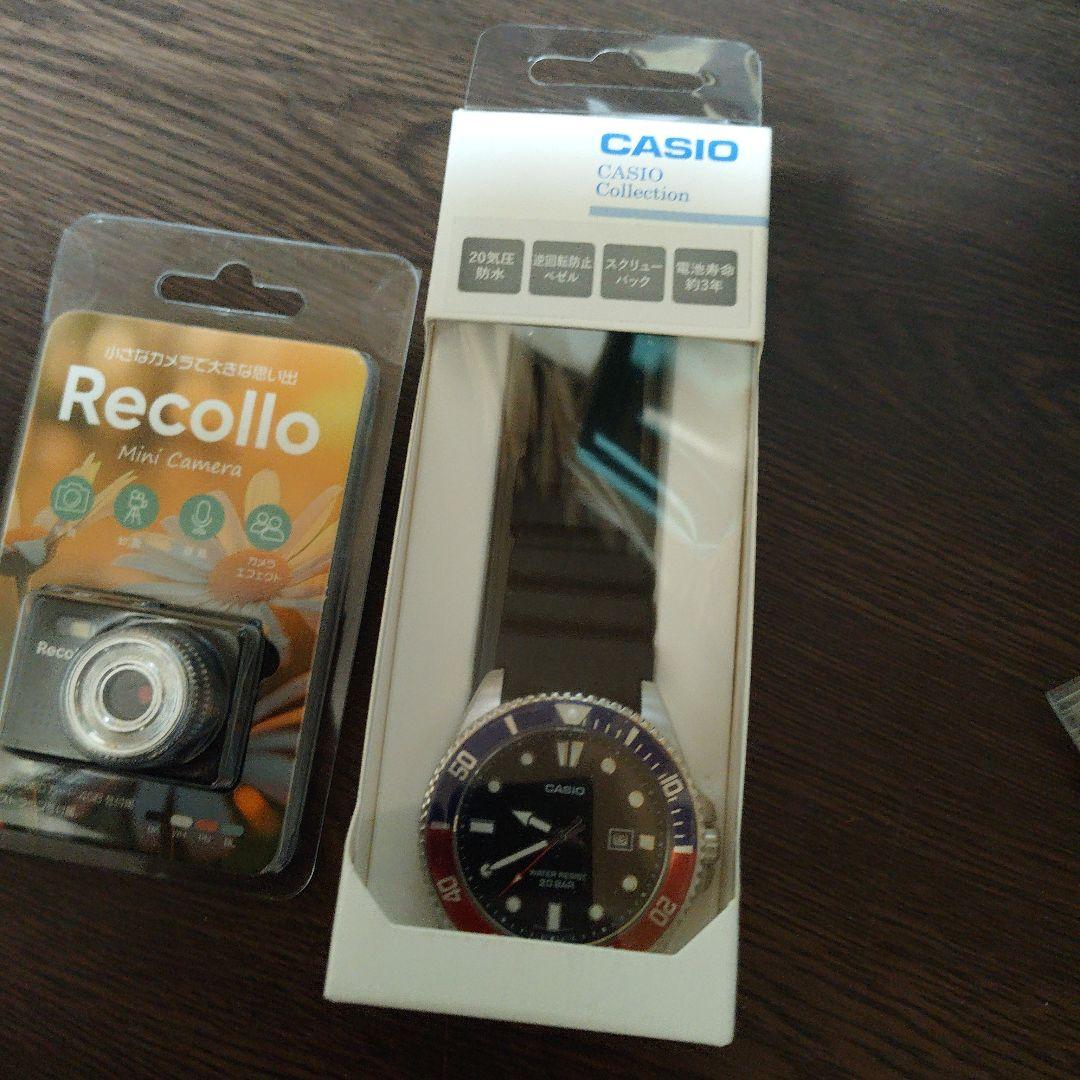 ✨新品未使用✨カシオ ペプシベゼルクォーツ＆リコロ ミニカメラ 2点セット
