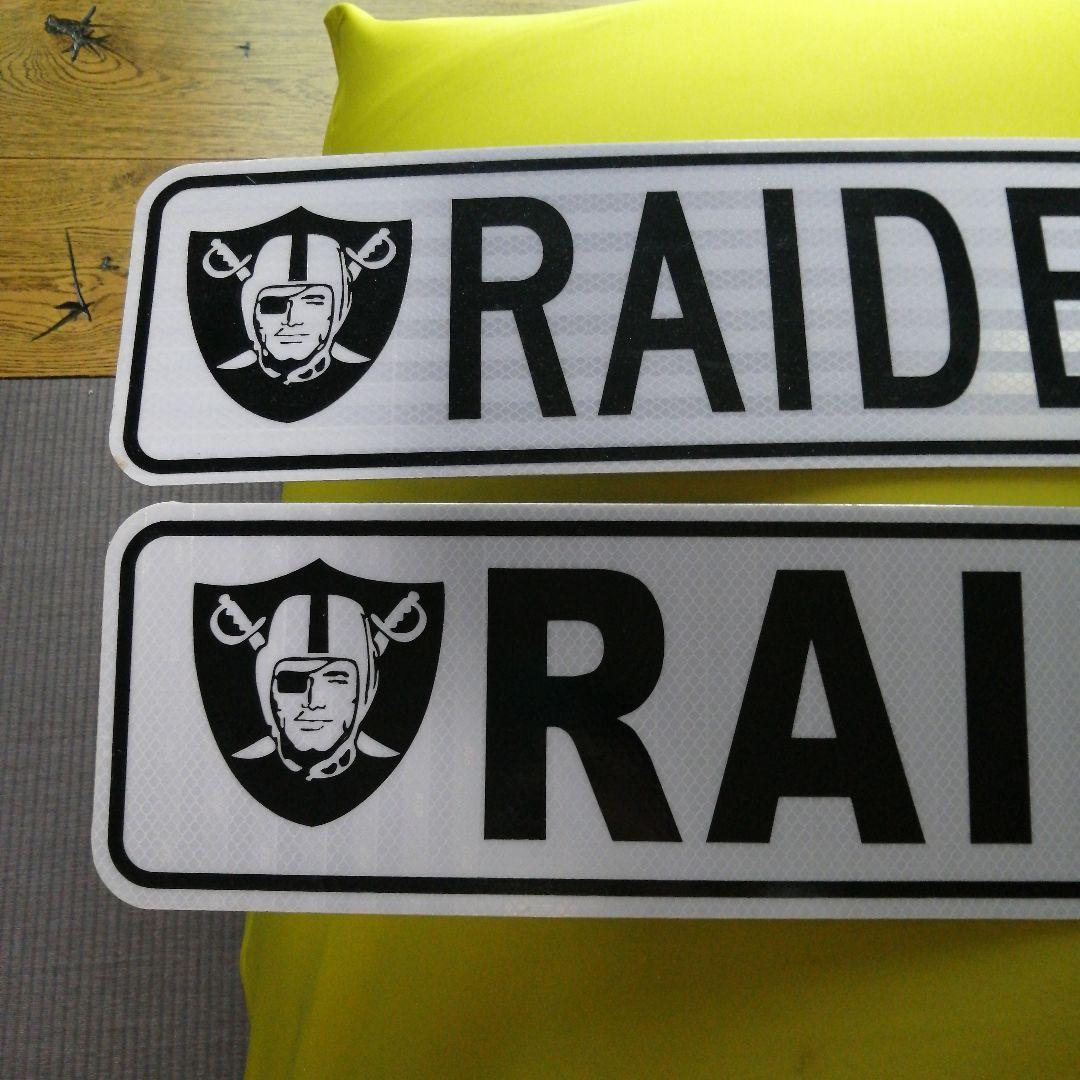 NFL　レイダース　サイン プレート 2枚