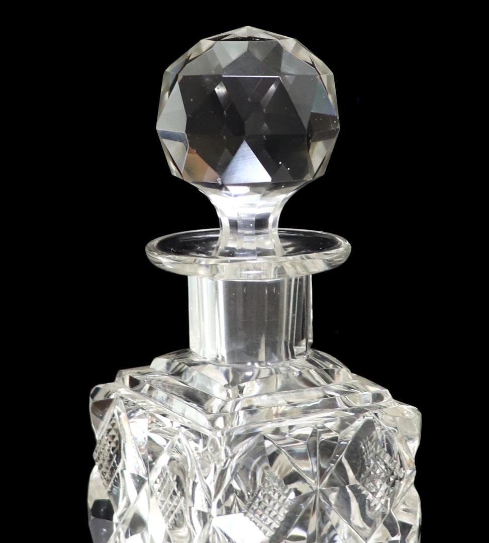 オールド・バカラ 珍品 切子 ダイヤモンドカット×格子柄 ボトル ディアマン