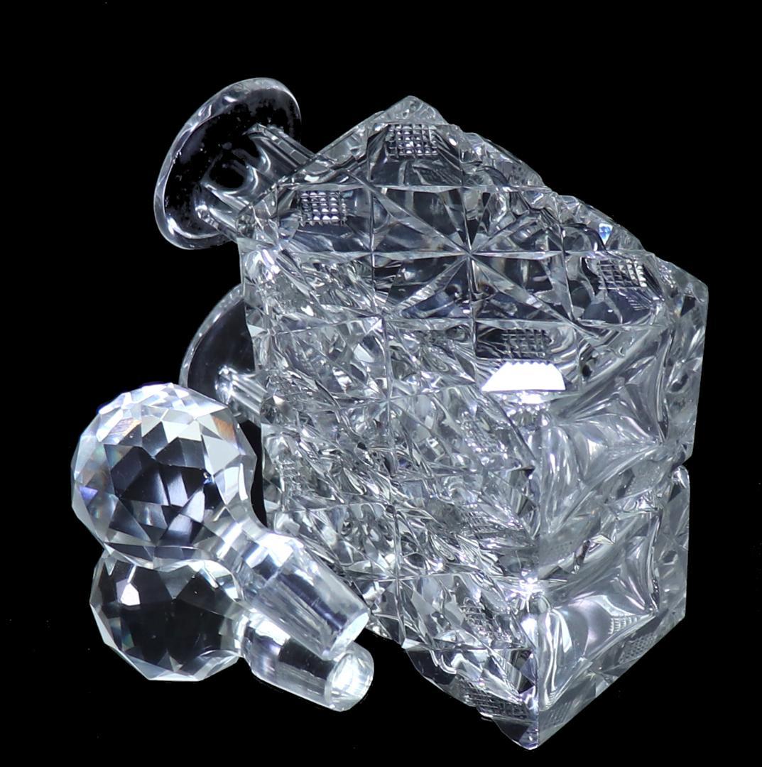 オールド・バカラ 珍品 切子 ダイヤモンドカット×格子柄 ボトル ディアマン