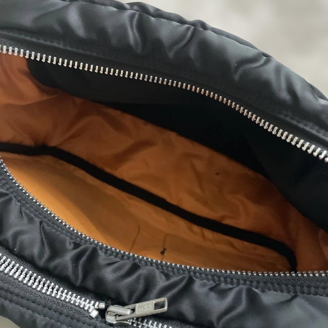 【美品】porter ポーター タンカー ショルダーバッグ ナイロン 黒 2層