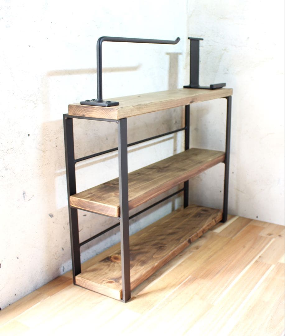 アイアンキッチンペーパーホルダー、スパイスラック、スマホスタンド