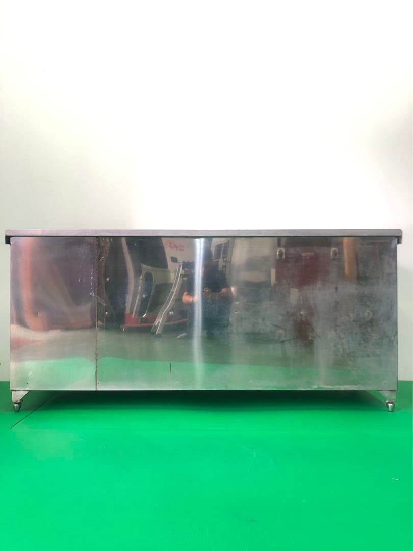 ☆地域限定送料無料☆工場整備品☆キャビネットテーブル　幅1800ステンレス