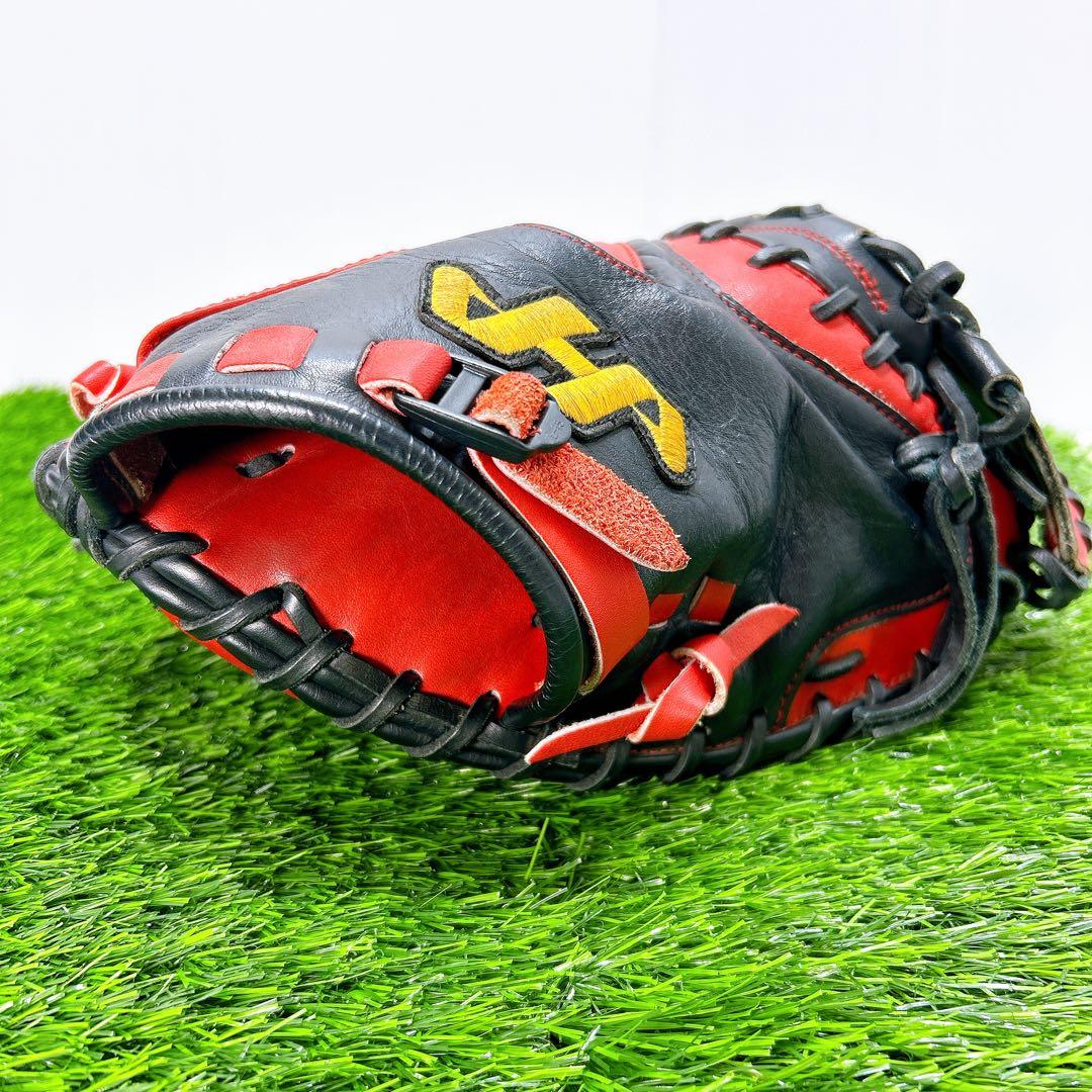 【美品】ハタケヤマ 軟式 キャッチャーミット 甲斐モデル 大人用