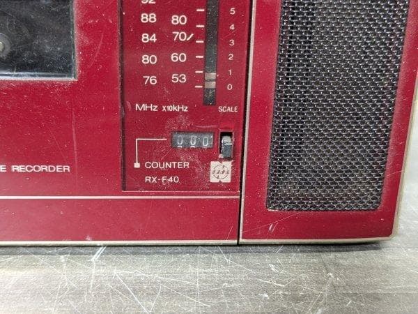 National ナショナル カセットデッキ ラジカセ RX-F40 レッド 赤