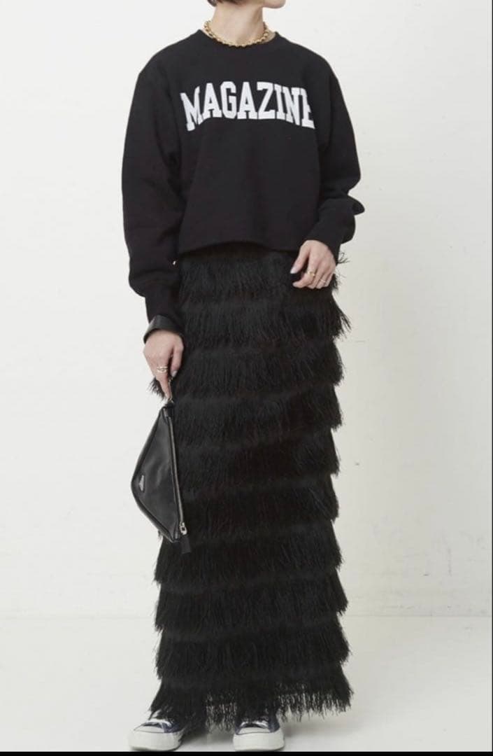 THIRD MAGAZINE ロゴボクシースウェット　ブラック