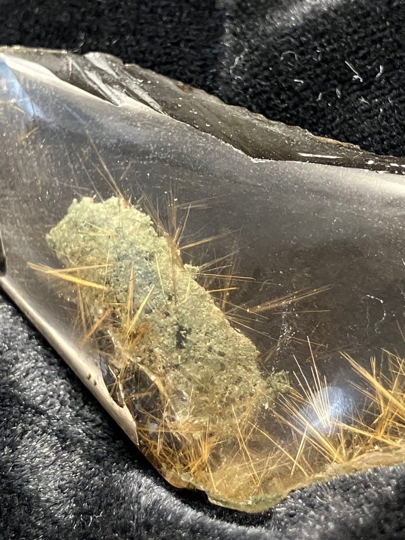 ルチルクォーツ インド ヒマチャル産 原石 天然石 パワーストーン 金運 最強