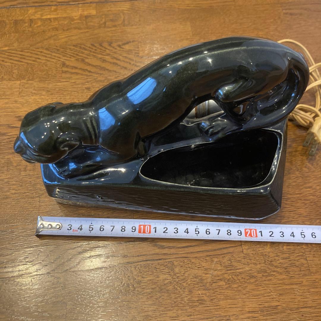 50年代 ビンテージ ブラックパンサー ランプ　陶器