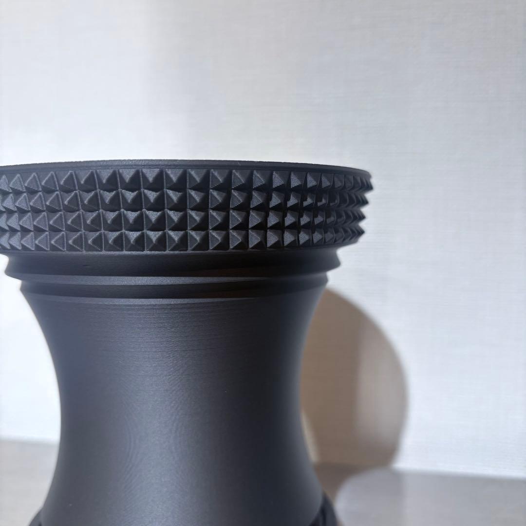 STUDS 03 MatteBlack+ 4.5号 作家鉢 台座付き