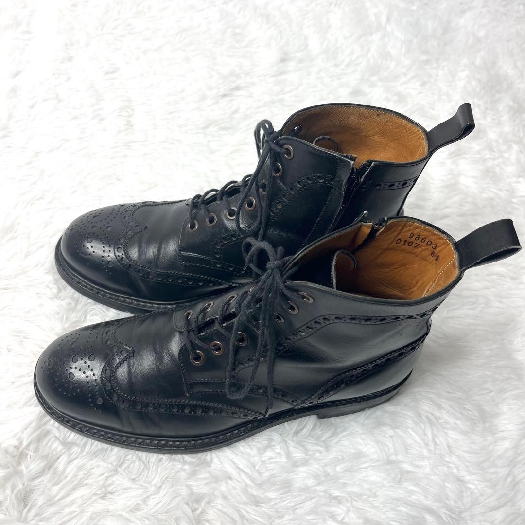 【美品】 ジャランスリワヤ サイドジップ カントリーブーツ ブラック 25.5