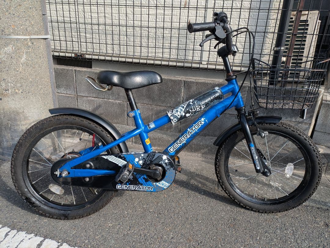 東京　引渡　子供・幼児用自転車 16インチ 青　補助輪付き　近隣配送致します。