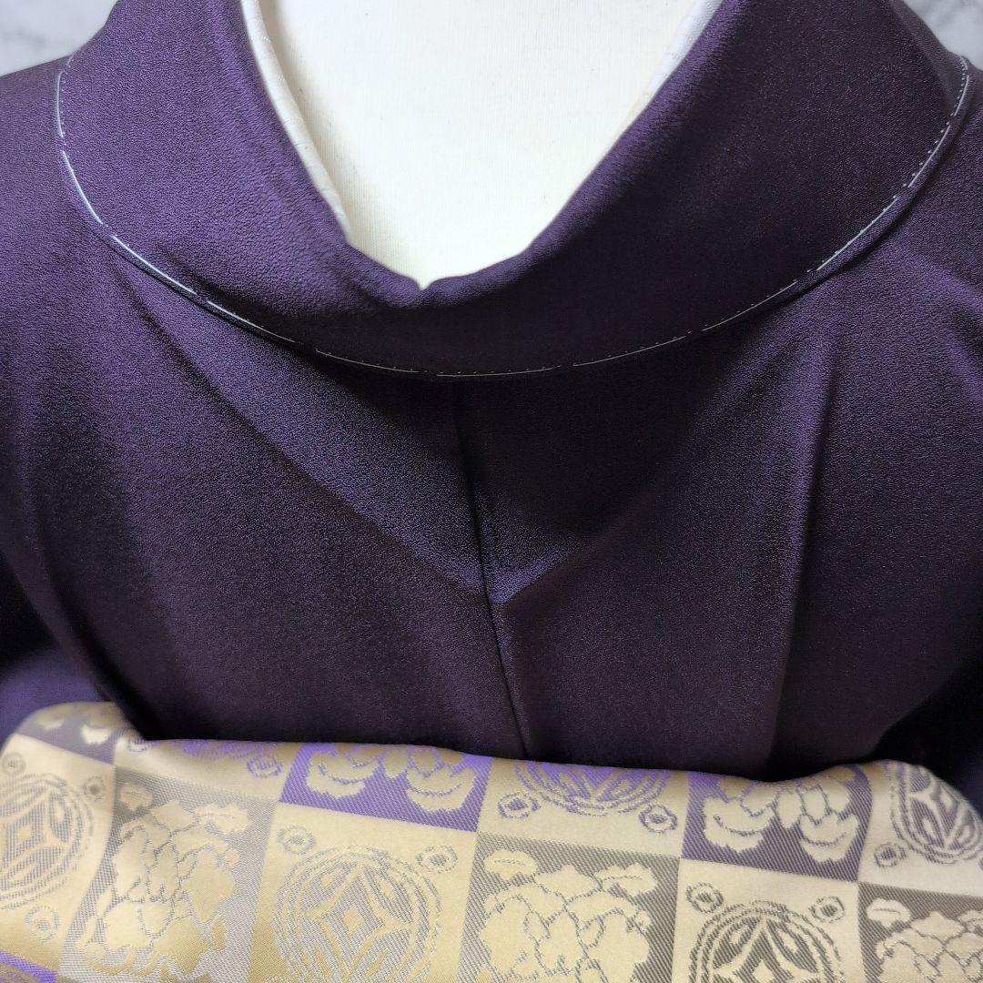 十三夜様高級正絹　紫地　金彩手刺繍　全体しつけ糸有り