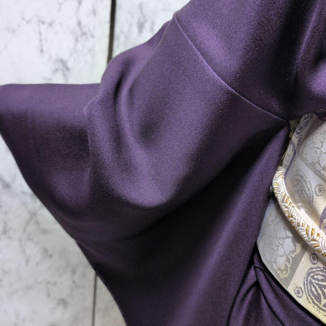 十三夜様高級正絹　紫地　金彩手刺繍　全体しつけ糸有り