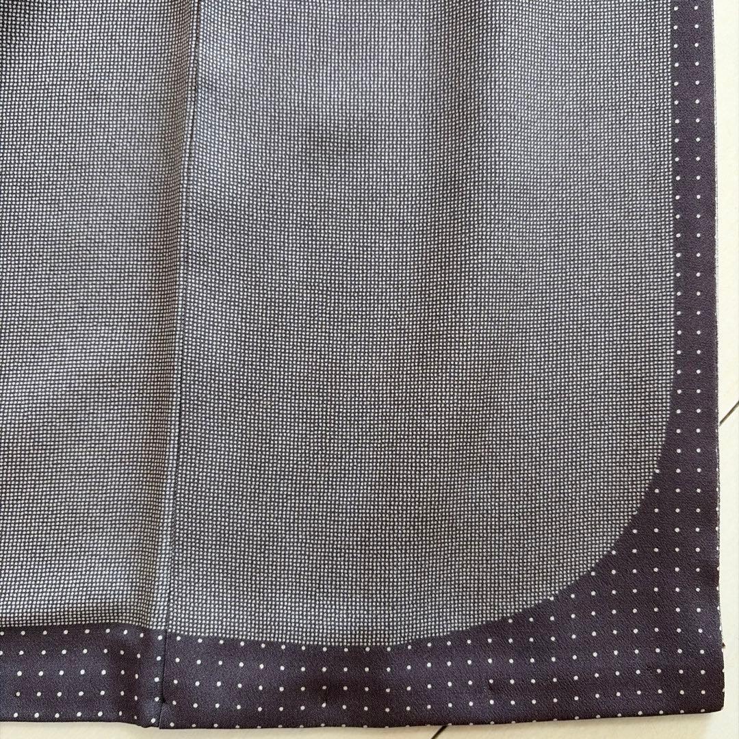 ミ*ん様 ■E5851■未使用品■正絹■江戸鼠色　万筋　江戸小紋　袷着物■丈16