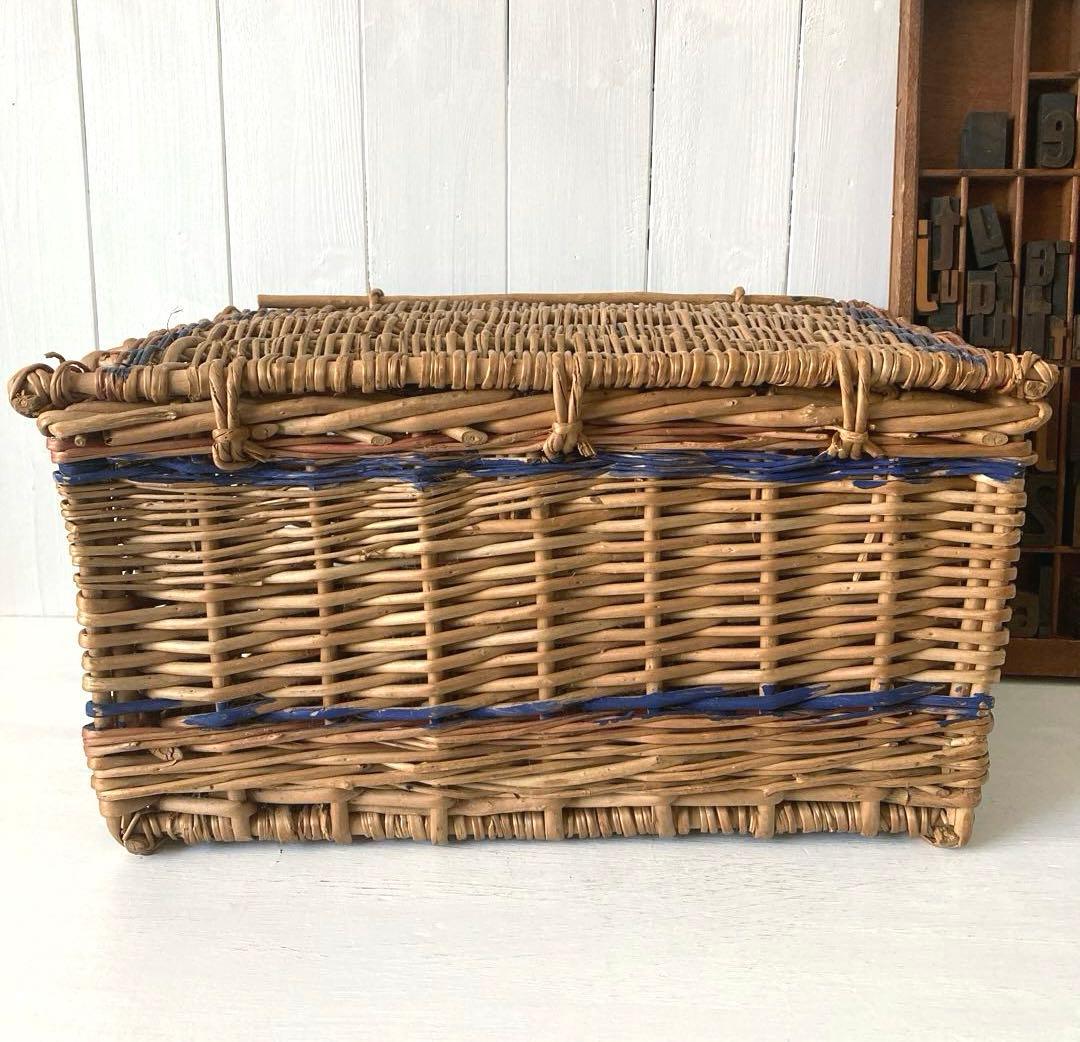 イギリスアンティーク 籐のピクニックバスケット
