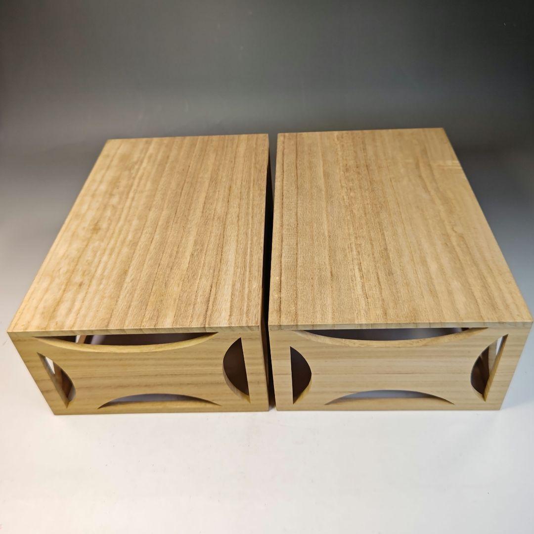 イ522 煙草盆『指物師　酒井柏水』『桐木地　糸巻莨盆　一双　共箱　』茶道具