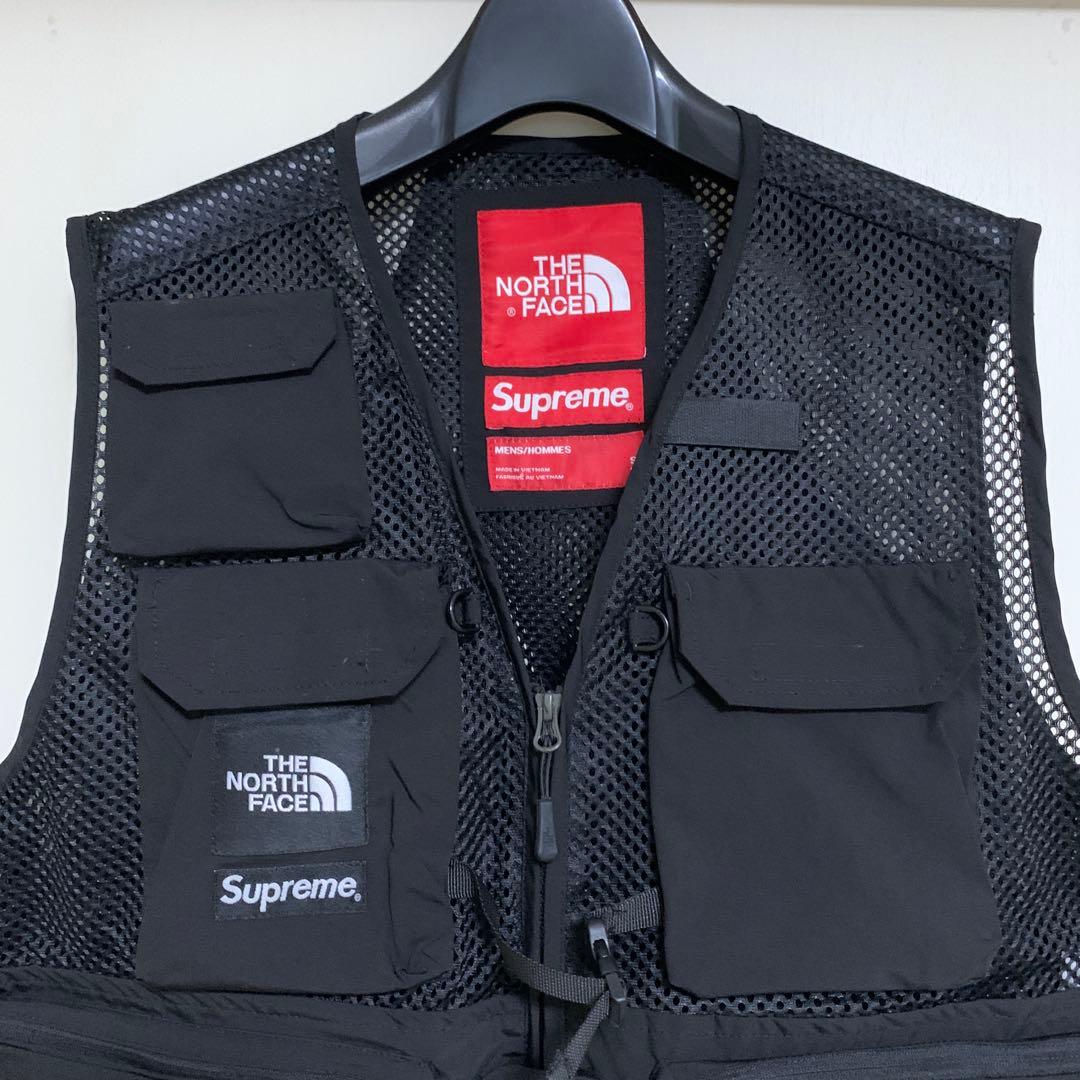 レア Supreme × THE NORTH FACE カーゴメッシュベスト S