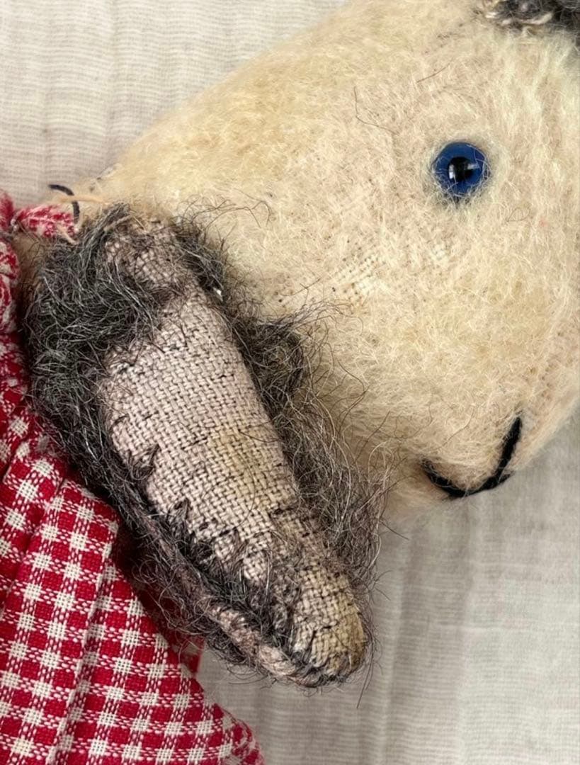 アンティークヴィンテージ英国製小さなうさぎバニーぬいぐるみテディベアビスクドール