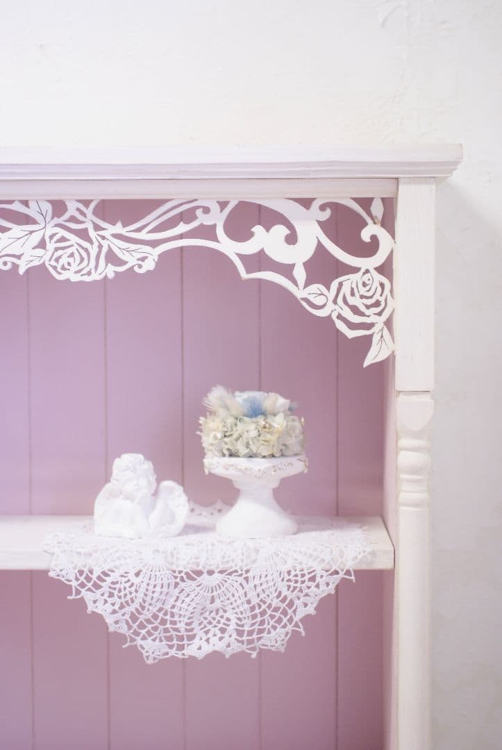 薔薇 ムニュムニュ シェルフ 本棚 シャビー フレンチシャビー