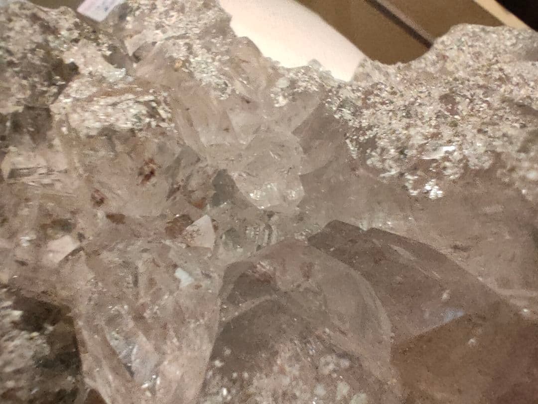 希少石　ビッグサイズ　インド　マニハール　水晶　クラスター　クローライト ルチル