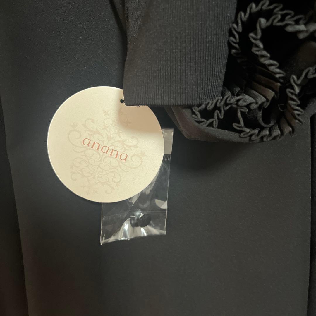 1月2日限定anana 袖プリーツデザインジョーゼット２WAYブラウス ブラック