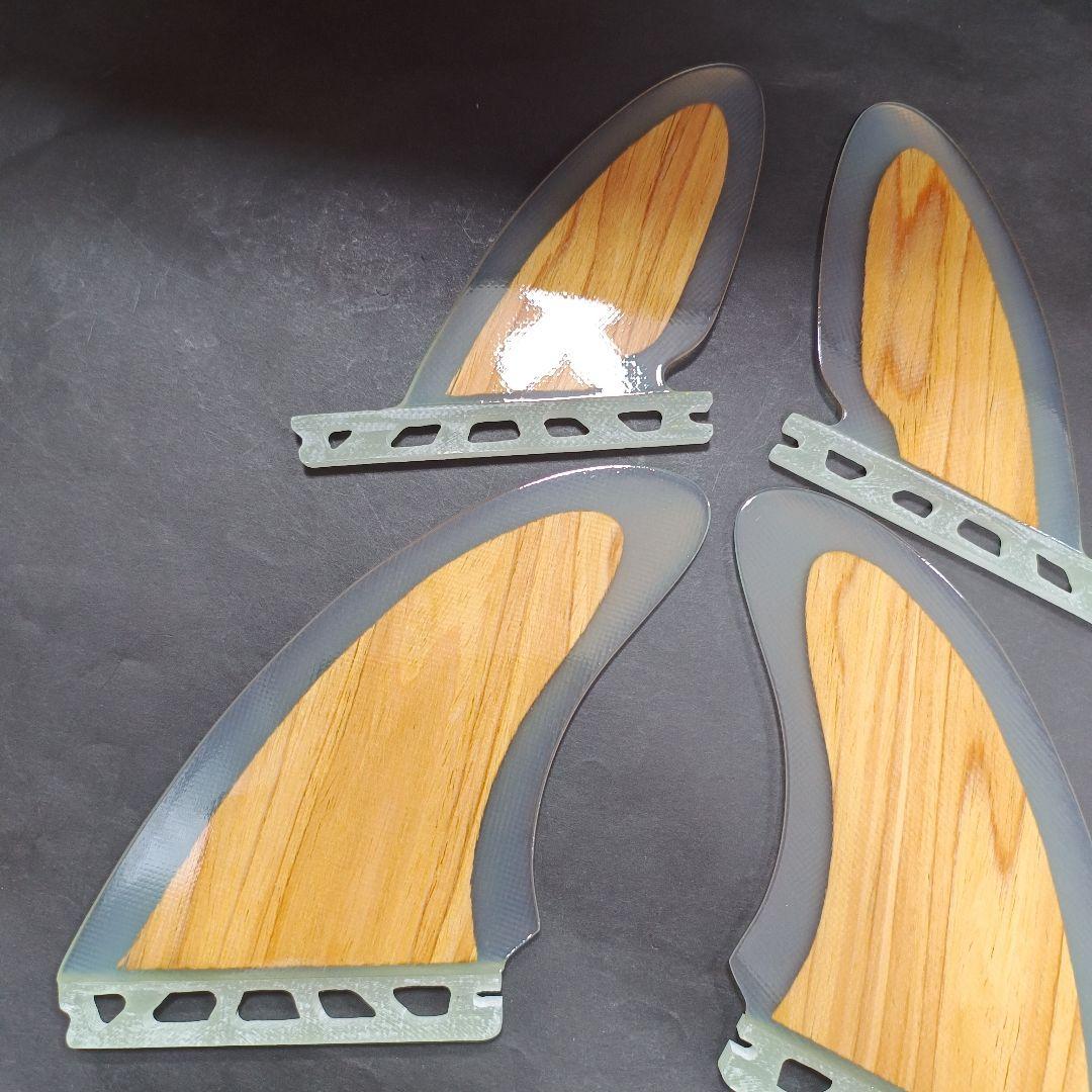 フューチャーフィン対応　ウッドコア　クワッドフィン　ナチュラルウッド